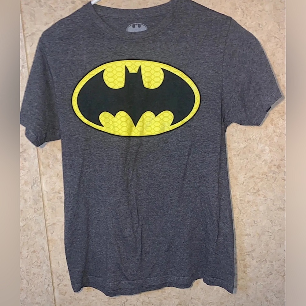 Batman Short Sleeve Crew Neck Logo T Shirt Size XL Unisex Cotton Stretch